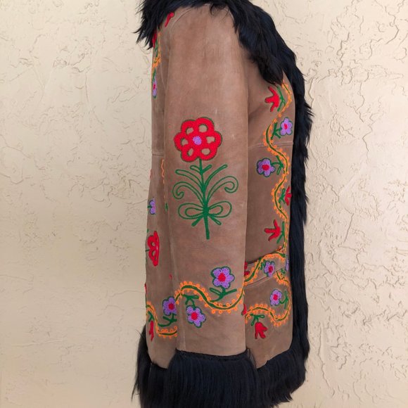 70s Coat, Yaqub Coat, Sheepskin Coat, Penny Lane Coat, Embroidered Coat - Picture 3 of 11